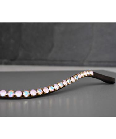 Buy Gl ckshucke Headrog Horse 'Lavender' with Pink Glitter Stones | Curved WB Black Leather - 1 Piece - Buy Online on GoSupps.com