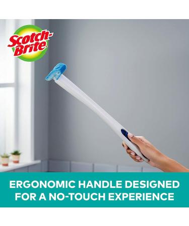 Scotch-Brite Disposable Toilet Scrubber Starter Kit with Built-In Bleach Alternative - 1 Handle, Storage Caddy, 5 Refills - Buy Online on GoSupps.com
