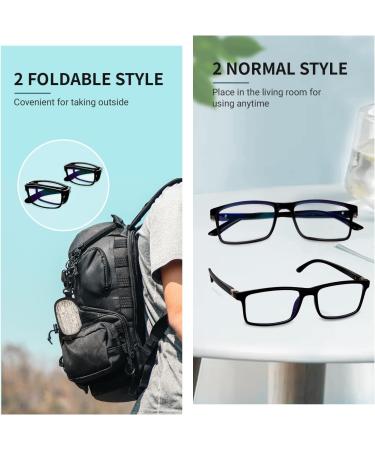 Buy Teraise 4-Pack Light Blocking Reading Glasses | Foldable Mini Readers for Men & Women | Computer Glasses with Case (1.5x) - International Shipping Available - Buy Online on GoSupps.com