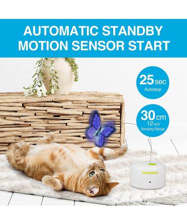 All For Paws Interactive Motion-Activated Cat Butterfly Toy - Flutter Bug Teaser Toy with Rotating & Flashing Butterflies - Buy Online on GoSupps.com