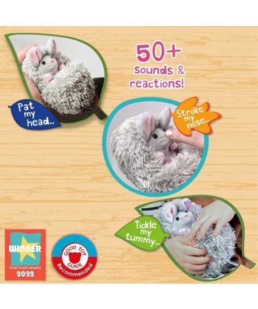 Curlimals Popsy Mouse | Interactive Soft Toy | Touch Responsive | Talks & Curls Into Ball | Grey - Buy Online on GoSupps.com