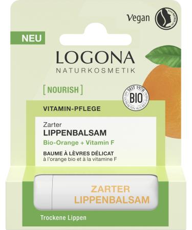 LOGONA Naturkosmetik Nourish Delicate Organic Orange Lip Balm