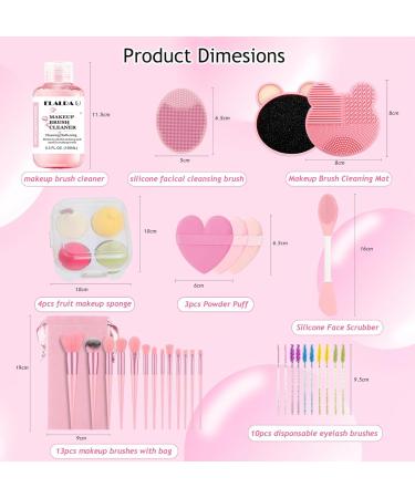 Premium Makeup Brush Cleaner Kit - Complete Set with Solution Cleaning Mat & Accessories for Flawless Skin | 5.3 FL.OZ - Buy Online on GoSupps.com