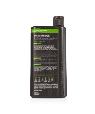 Every Man Jack 2-in-1 Thickening Shampoo + Conditioner - Coconut, Aloe, Tea Tree - 24oz - Natural Ingredients, No Harmful Chemicals - Buy Online on GoSupps.com