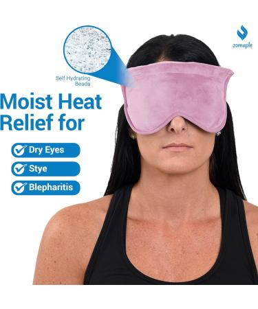 Zomaple Heated Eye Mask for Dry Eyes | Reusable Moist Heat Compress | Soothing Warm Compress for Relief from Stye & Blepharitis | Microwavable Rose Gold Design - Buy Online on GoSupps.com