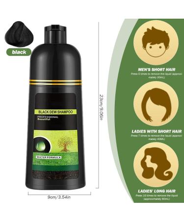 Buy Natural Black Hair Dye Shampoo 500ml - Non-Irritating Plant-Based Foam for Women | Best Hair Care Solution - Buy Online on GoSupps.com