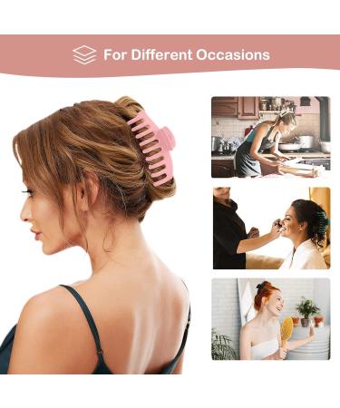 Kavya 8-Piece Large Hair Clips for Thick Hair - Slip-Resistant Hair Styling Accessories for Women & Girls (10.5cm) - Available in Green Blue Brown Pink White Black - Buy Online on GoSupps.com