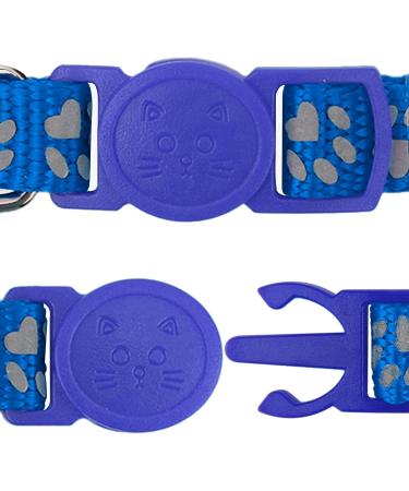 Taglory Reflective Cat Collar - Adjustable 2-Pack with Safety Clasp & Bell - Dark Blue 19-32cm - Perfect for Cats & Kittens - Buy Online on GoSupps.com