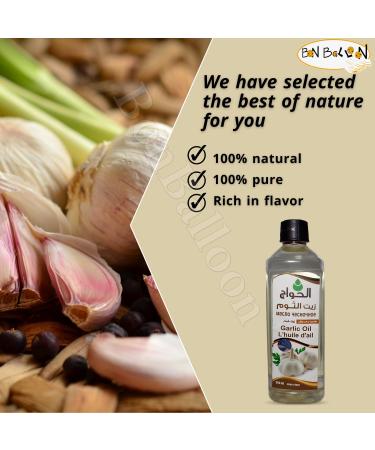 bonballoon Pure & Natural Garlic Oil Cold Pressed Al Hawaj Elhawag El Hawag Concentrated Crude Perfect Hair Skin (1 Pack 17.64 oz / 500 ml)  - Buy Online on GoSupps.com