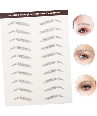 FOYTOKI 6pcs Eyebrow Stickers Brown Fake Eyebrows Makeup Eyebrow Transfer Black Eyebrow Water Transfer Paper 5.8X1X0.1CM Brown - Buy Online on GoSupps.com