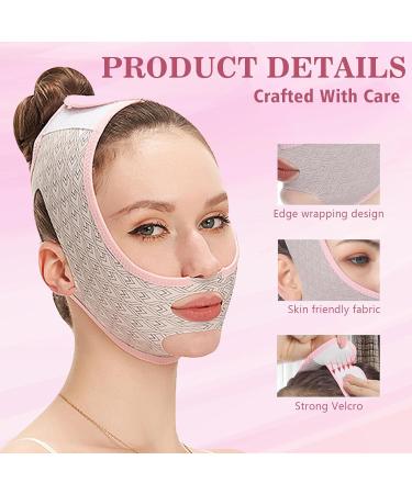 ThrivingAura Facial Strap Double Chin Reducer Reusable V Line Face Lifting Band Lifting Mask Face Contouring Sleeping Mask Slimming Face Strap V Shaped Face Bandage for Double Chin Nasolabial Folds - Buy Online on GoSupps.com