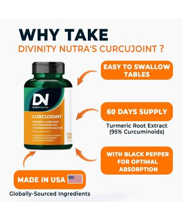 Divinity Nutra 2 Packs Turmeric Curcumin with Black Pepper | Turmeric Complex Herbal Supplement 1425mg | Non-GMO Gluten Free | 240 Capsules 120 Day Supply Made in USA - Buy Online on GoSupps.com
