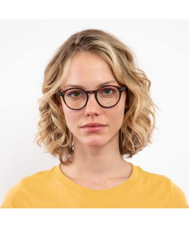 Muunel Blue Light Blocking Glasses Essilor Lenses Luca UVAllBlue Women Round Shape Tortoise Frame -3.25 Strength - Buy Online on GoSupps.com