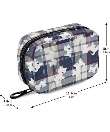 Shop Naanle Plaid Scottish Dog Pill Box - 7 Day Travel Organizer with Zipper | Compact Vitamin Supplement Case for International Shipping - Buy Online on GoSupps.com