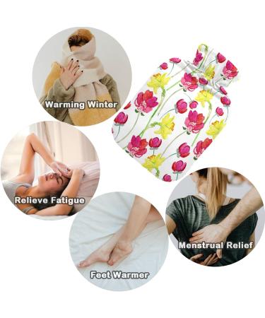 Buy Naanle Hot Water Bottle - Yellow & Red Flowers | 2L Heat Bottle for Pain Relief Warmer & Cold Therapy - Buy Online on GoSupps.com