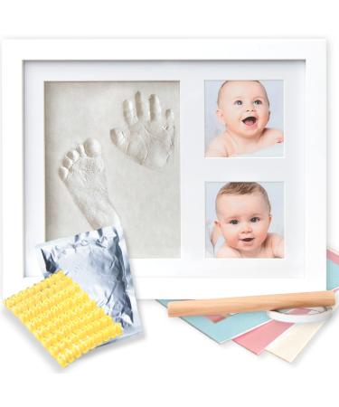 Baby Hand and Footprint Kit, New Born Baby Girls Gift, Registry for Baby, Baby Shower Gifts, New Born Baby Girls Gift, Gender Reveal Gifts, Baby Footprint Kit, Gifts for New Mom, Newborn Gifts, Baby Keepsake White Standard