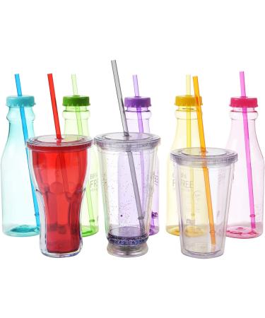 ALINK 10.5 Long Rainbow Colored Reusable Straws for 20oz/30oz Tumblers - Set of 10 with Cleaning Brush - Rainbow Colors - Buy Online on GoSupps.com