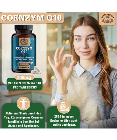 Coenzyme Q10 200mg Capsules - High Dose Ubiquinol Formula | 120 Vegan Capsules | Laboratory Tested | Scheunengut  - Buy Online on GoSupps.com