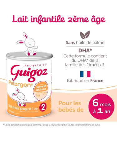 GUIGOZ Pelargon 2 Baby Milk Powder for Ages 6 to 12 Months - Box of 780 g - Buy Online on GoSupps.com