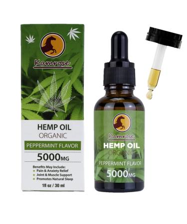 Premium Organic Hemp Seed Oil Safe & Natural Vegan Ingredients Vitamins & Fatty acids high Strength Formula Omega 3-6-9-5000mg/30ML