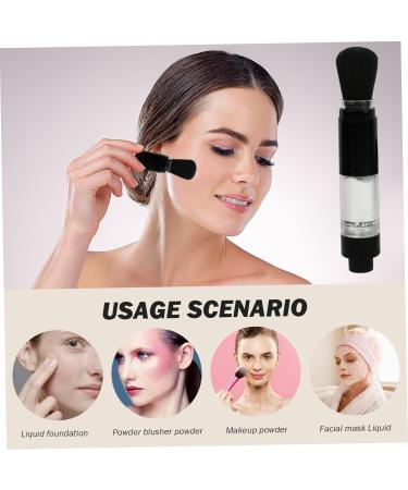 Refillable Powder Brush 2-in-1 Retractable Makeup Brush with Refillable Loose Powder Bottle Manual Press Automatic Makeup Brushes for Color Highlight Contour Blush Powder - Buy Online on GoSupps.com