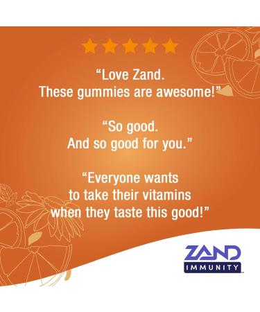 Zand Orange C Gummies - Immune Support with Vitamin C & Acerola for Adults & Kids | 60 Count - Buy Online on GoSupps.com