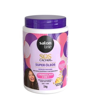 Linha Tratamento (SOS Cachos) Salon Line - Cremascara 2X1 Nutritiva 1000 Gr - (Salon Line Treatment (SOS Curls) Collection - Nutricious CreamMask 2 in 1 Net 35.27 Oz)