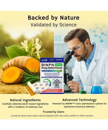 LEADTEK Amor Botanical Relief Patch Turmeric & Curcumin for Natural Comfort | BtNPN Tech | 5.1 x 3.5 6 Large Patches - Buy Online on GoSupps.com