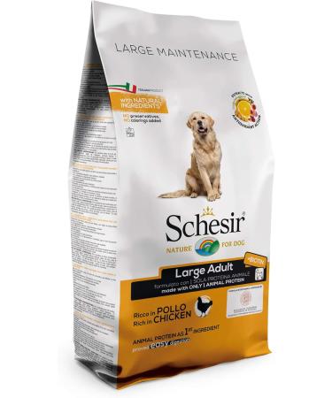 Schesir Dry Food for Large Adult Dogs with Chicken Flavor Conservation Line in Kibble - 12 kg Bag Format - Buy Online on GoSupps.com