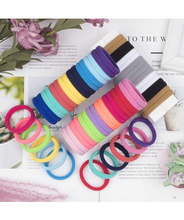 XIMA 60pcs Nylon Elastic Hair Ties Bands Rope No Crease Ponytail Holders - Black (HT007-20) - Buy Online on GoSupps.com