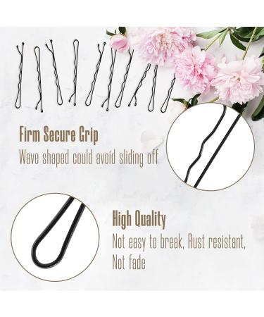 150 Wave Shape Hair Clips - Black Metal Bobby Pins & Hairpin Set for Kids & Salon Use - Buy Online on GoSupps.com