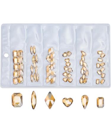 60Pcs Flatback Nail Rhinestones Mini Nail Charms 3D Crystal Gems Jewelry DIY Manicure Nail Decoration Part Fashion Accessories Embellishments Craft Supplies - Buy Online on GoSupps.com