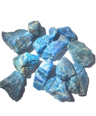 Natural Crystal Rough 100g Rough Gemstone Natural Apatite Crystal Rough Raw Stone Rock Specimen Stone Specimen 2-4cm Blue