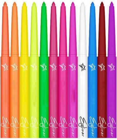 Color Eye Liner UV Fluorescent 12 Colors Liquid Liner Waterproof Quick-Drying | Long-Lasting Highly Pigmented Graphic Liners Neon Glow Supplies - Buy Online on GoSupps.com