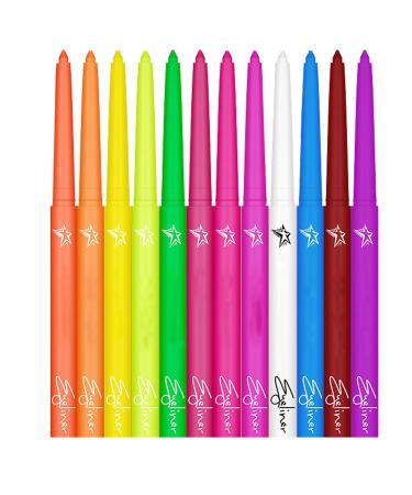 Color Liquid Eye Liner | UV Fluorescent Rainbow Eye Liner 12 Colors Quick-Drying Waterproof - Highly Pigmented Long-Lasting Eye Makeup Kit Festival Accessories for Parties