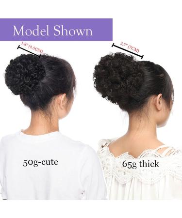 Shop Short Curly Afro Hair Extensions - High Puff Updo Synthetic Coffee Brown 6in | Natural Hair Afro-Dutt - Buy Online on GoSupps.com