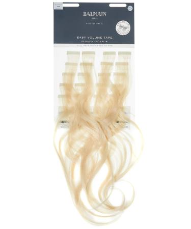 Balmain tape extensions volume human hair 20 pieces 40 cm length color super light ash blond #10a 10a extra light ash blonde 240 pieces (1 Pack)