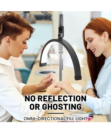 TopDirect Desk Lash Light - LED Eyelash Lamp with Phone Holder for Beauty, Nail Art, Tattoo - 3 Color Lash Extension Light - Ideal for Skincare, Lashes, Eyebrows - Black - Buy Online on GoSupps.com