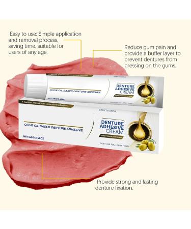 Denture Adhesive Adhesive For False Teeth 68 Grams Strong Adhesive Paste for Maintenance of Dentures Upper and Lower - Buy Online on GoSupps.com