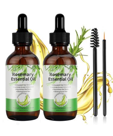 Huile de romarin pour la croissance des cheveux renforce les cheveux nourrit le cuir chevelu 2 x 60 ml