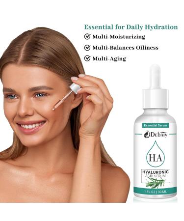Revitalizing Hyaluronic Acid Serum (3 Pack) with Rosemary Extract - Hydrating & Anti-Aging Formula | 1fl.oz (30ml) Each - International Shipping Available - Buy Online on GoSupps.com