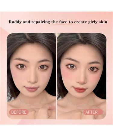 Oil Control Air Cushion Blush Natural Matte Cheek Blush Highly Pigmented Long Lasting Single Color Powder Blush for Cheeks with Soft Mushroom Puff - Buy Online on GoSupps.com