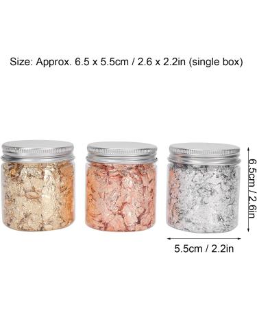 Brrnoo Gilding Flakes Foil Nail Art - Gold Silver & Copper Glitter for DIY Decoration | International Shipping - Buy Online on GoSupps.com