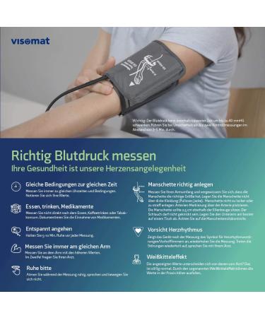 VISOMAT 24050 Double Comfort Blood Pressure Monitor - Upper Arm Accurate 2-Fold Measurement with Microphone Cuff (23-43cm) - Buy Online Ship Internationally - Buy Online on GoSupps.com