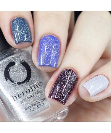 Heroine.nyc Glitter Overlay Nail Polish - Cruelty-Free, Vegan & Non-Toxic Formula - Frost - .37 fl. oz - Buy Online on GoSupps.com