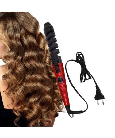 Automatic Curling Wand - Hair Curler Wand | Automatic Hair Curler Hair Straightener and Curler 2 in 1 Curling Iron for Hair Styling Red US