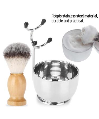 Men's Beard Shaving Set | Professional Stainless Steel Shaving Kit with Bowl Stand & Brush - Mustache Grooming Tools for International Shipping - Buy Online on GoSupps.com