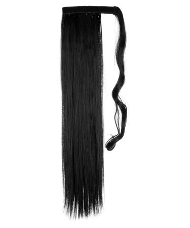 Buy S-noilite Clip-In Hair Extensions - Dark Black 58cm Ponytail Wrap Naturally Smooth & Realistic Colors - Buy Online on GoSupps.com