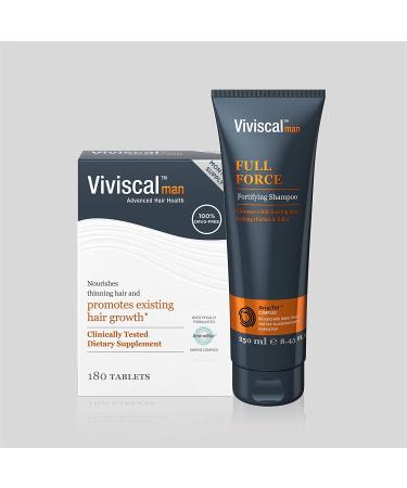 Viviscal Men's Hair Growth Supplements | Clinically Proven, Proprietary Collagen Complex | 180 Tablets - 3 Month Supply - Buy Online on GoSupps.com