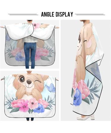 Waterproof Barber Cape - Cute Floral Bear & Cheetah Haircut Bib for Men & Women | Unisex Hair Cutting Cape - Buy Online on GoSupps.com
